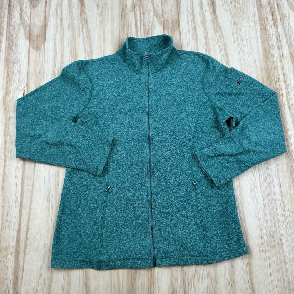 L.L.Bean Women's Small Heather Green Full Zip Fitted Jacket 247230 Outdoor